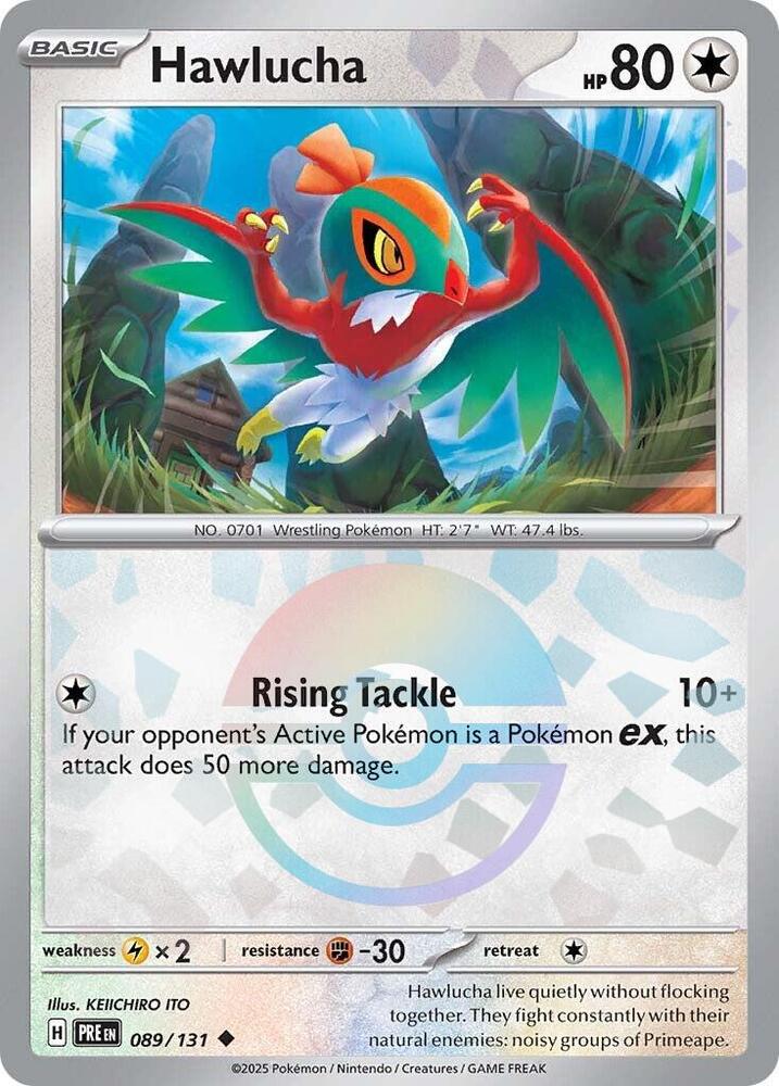 Hawlucha (089/131) (Poke Ball Pattern) [Scarlet & Violet: Prismatic Evolutions] | Jomio and Rueliete's Cards and Comics