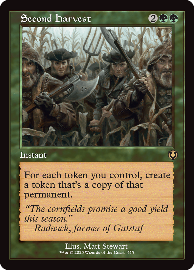 Second Harvest (Retro Frame) [Innistrad Remastered] | Jomio and Rueliete's Cards and Comics