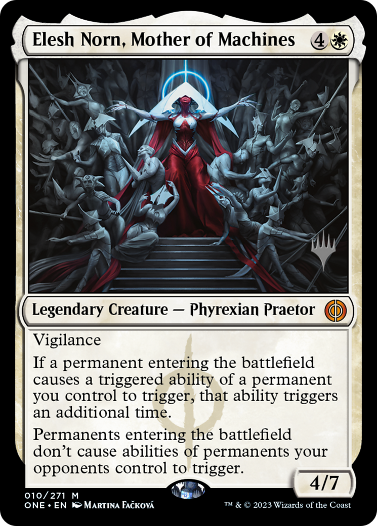 Elesh Norn, Mother of Machines (Promo Pack) [Phyrexia: All Will Be One Promos] | Jomio and Rueliete's Cards and Comics