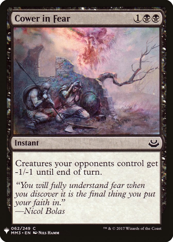 Cower in Fear [Mystery Booster] | Jomio and Rueliete's Cards and Comics