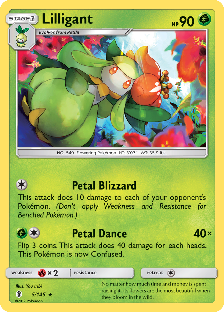 Lilligant (5/145) [Sun & Moon: Guardians Rising] | Jomio and Rueliete's Cards and Comics