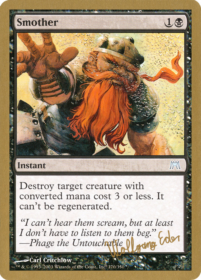 Smother (Wolfgang Eder) [World Championship Decks 2003] | Jomio and Rueliete's Cards and Comics