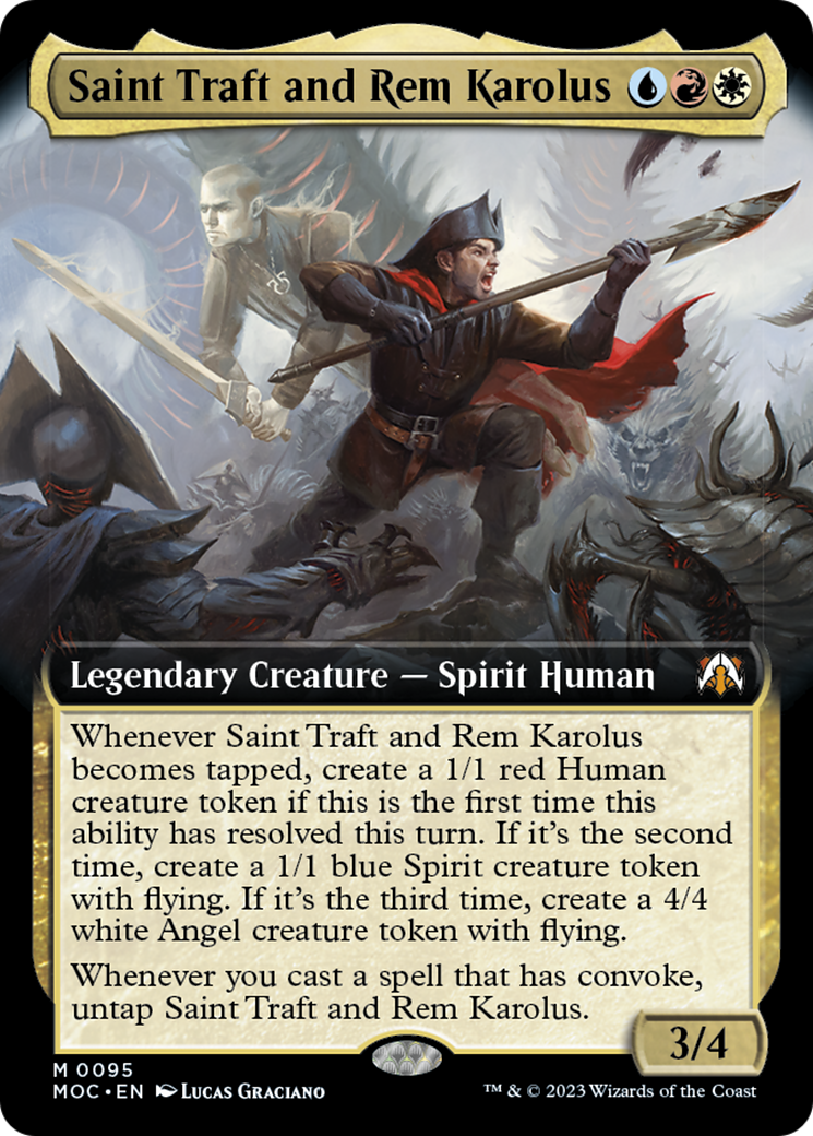 Saint Traft and Rem Karolus (Extended Art) [March of the Machine Commander] | Jomio and Rueliete's Cards and Comics