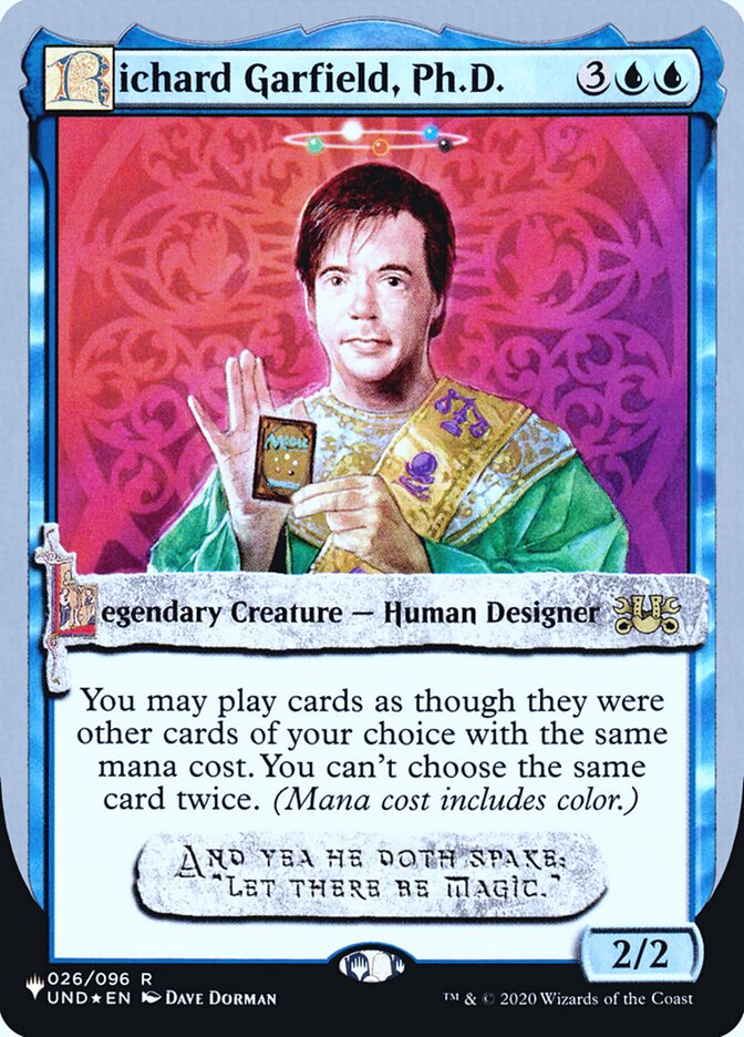 Richard Garfield, Ph.D. (Unfinity Foil Edition) [The List] | Jomio and Rueliete's Cards and Comics