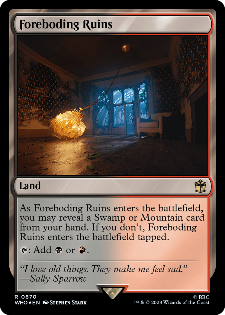 Foreboding Ruins (Surge Foil) [Doctor Who] | Jomio and Rueliete's Cards and Comics