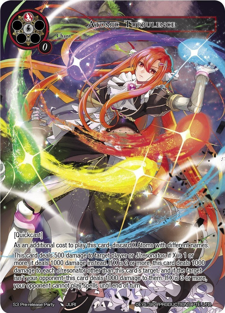 Atomic Turbulence (S3 Pre-release Party) [Promo Cards] | Jomio and Rueliete's Cards and Comics