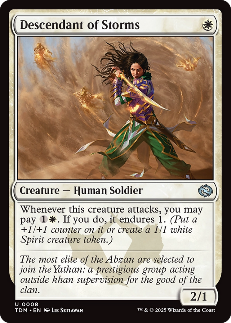 Descendant of Storms [Tarkir: Dragonstorm] | Jomio and Rueliete's Cards and Comics