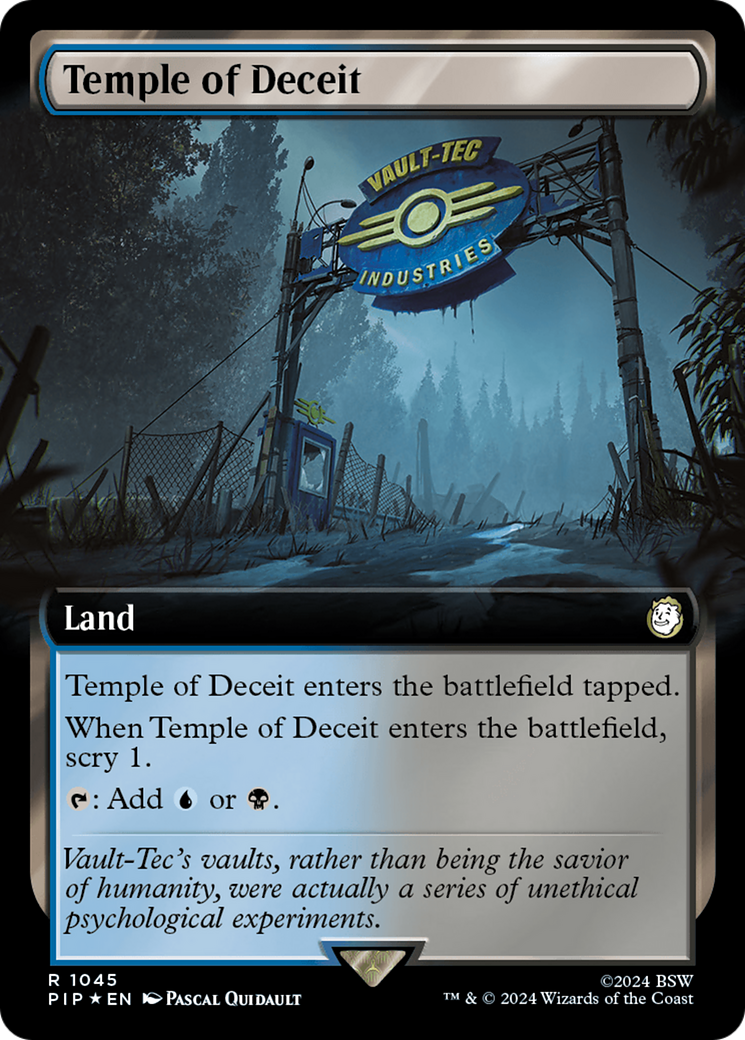 Temple of Deceit (Extended Art) (Surge Foil) [Fallout] | Jomio and Rueliete's Cards and Comics