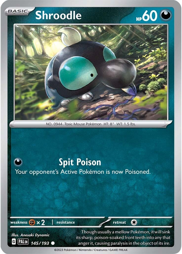 Shroodle (145/193) [Scarlet & Violet: Paldea Evolved] | Jomio and Rueliete's Cards and Comics