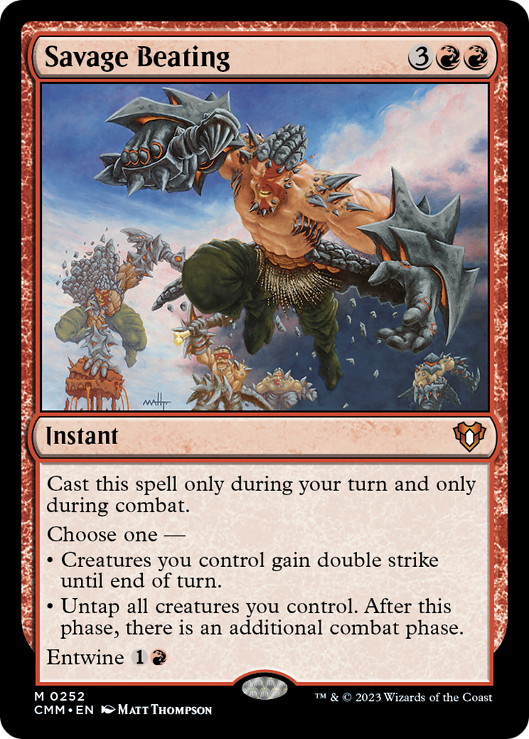 Savage Beating [Commander Masters] | Jomio and Rueliete's Cards and Comics