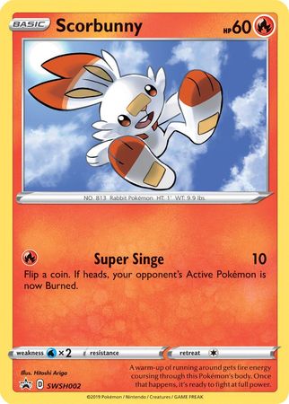 Scorbunny (SWSH002) [Sword & Shield: Black Star Promos] | Jomio and Rueliete's Cards and Comics