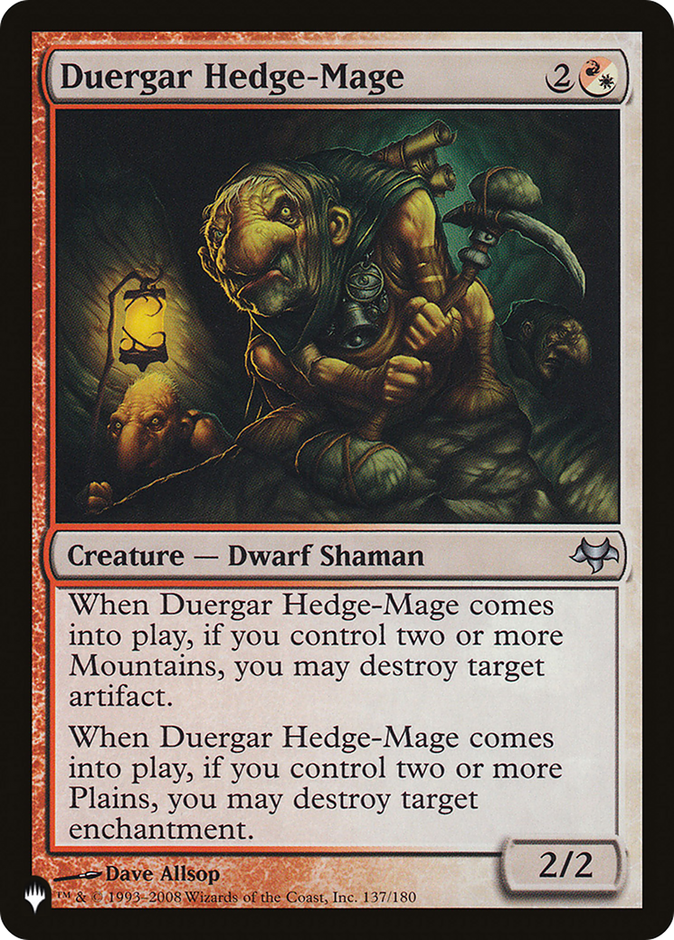 Duergar Hedge-Mage [The List] | Jomio and Rueliete's Cards and Comics