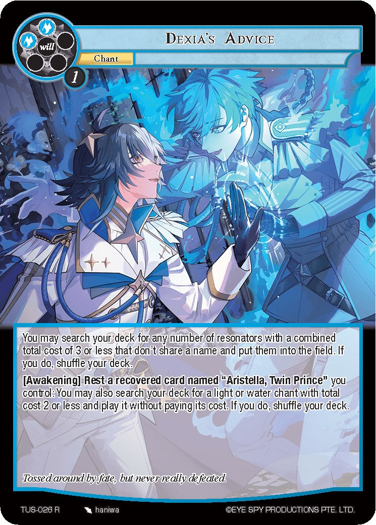 Dexia's Advice (TUS-026 R) [The Underworld of Secrets] | Jomio and Rueliete's Cards and Comics