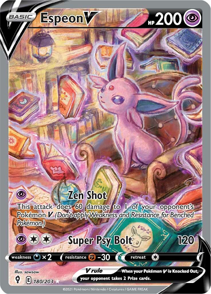 Espeon V (180/203) [Sword & Shield: Evolving Skies] | Jomio and Rueliete's Cards and Comics