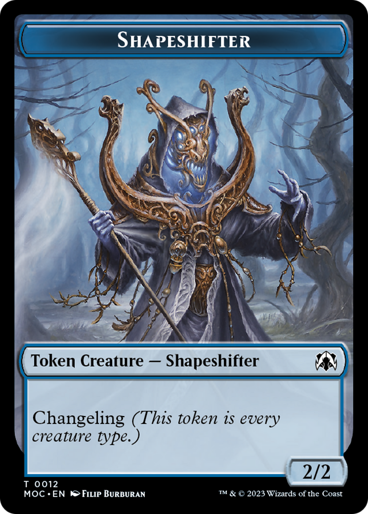Blood // Shapeshifter Double-Sided Token [March of the Machine Commander Tokens] | Jomio and Rueliete's Cards and Comics