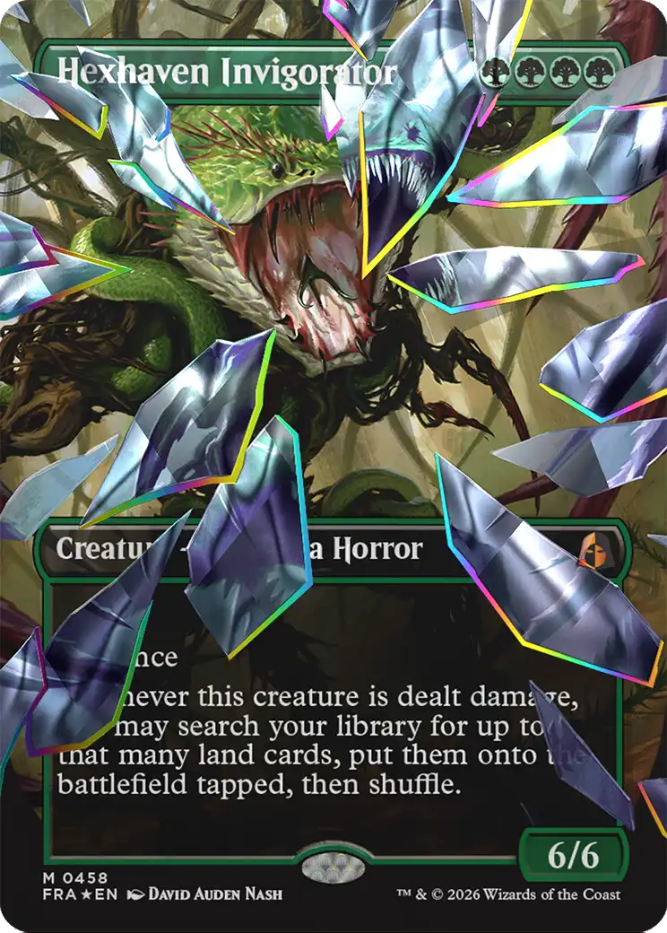 Hexhaven Invigorator (Borderless) (Facet Foil) [Reality Fracture] | Jomio and Rueliete's Cards and Comics