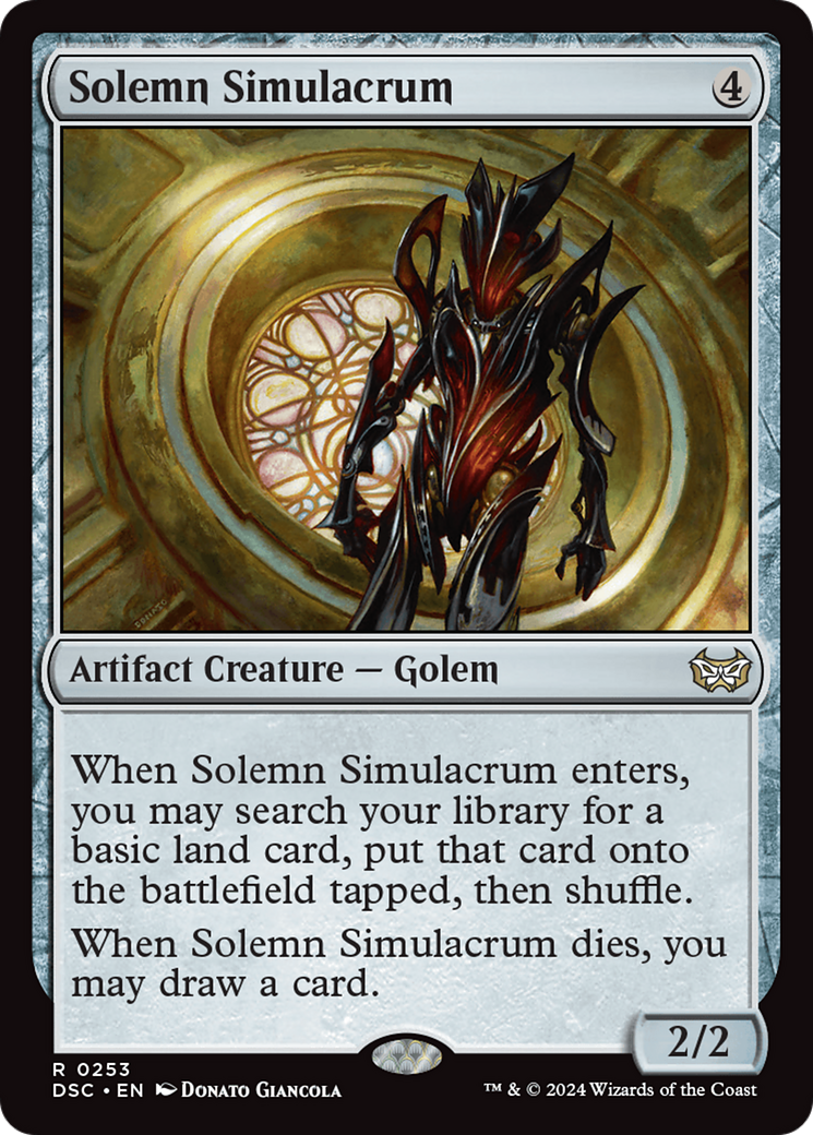 Solemn Simulacrum [Duskmourn: House of Horror Commander] | Jomio and Rueliete's Cards and Comics