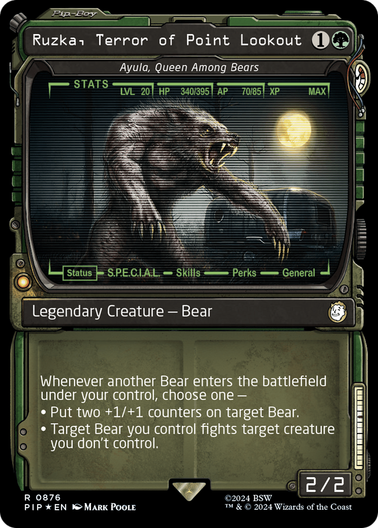 Ruzka, Terror of Point Lookout - Ayula, Queen Among Bears (Showcase) (Surge Foil) [Fallout] | Jomio and Rueliete's Cards and Comics