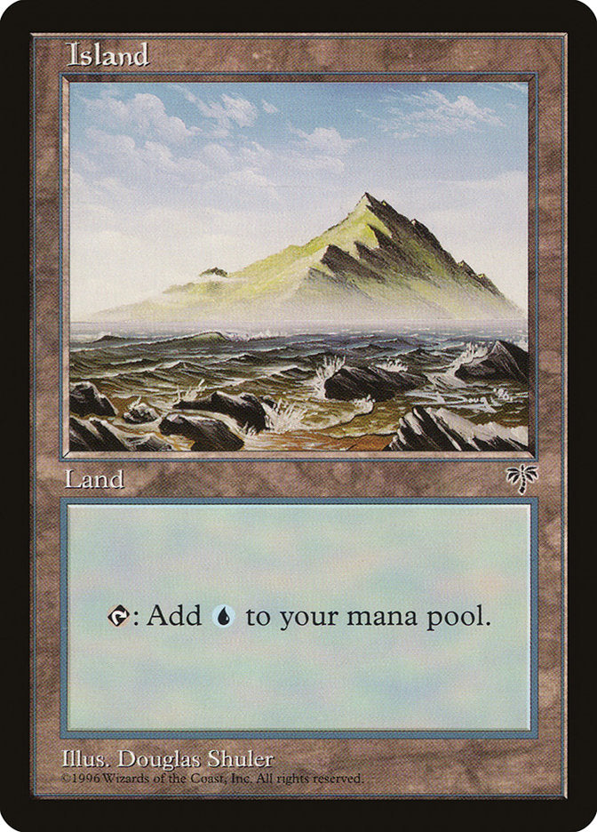 Island (No Tree / Blue Sky / Peak on Right) [Mirage] | Jomio and Rueliete's Cards and Comics