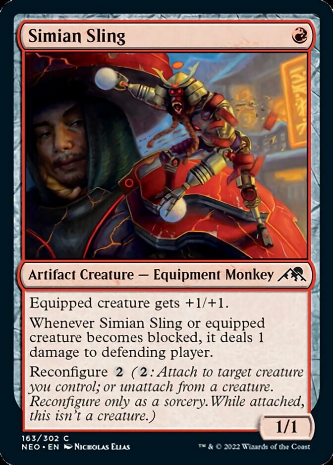 Simian Sling [Kamigawa: Neon Dynasty] | Jomio and Rueliete's Cards and Comics