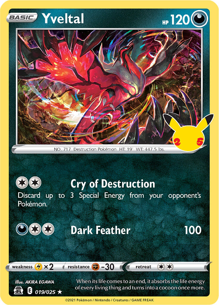 Yveltal (019/025) [Celebrations: 25th Anniversary] | Jomio and Rueliete's Cards and Comics