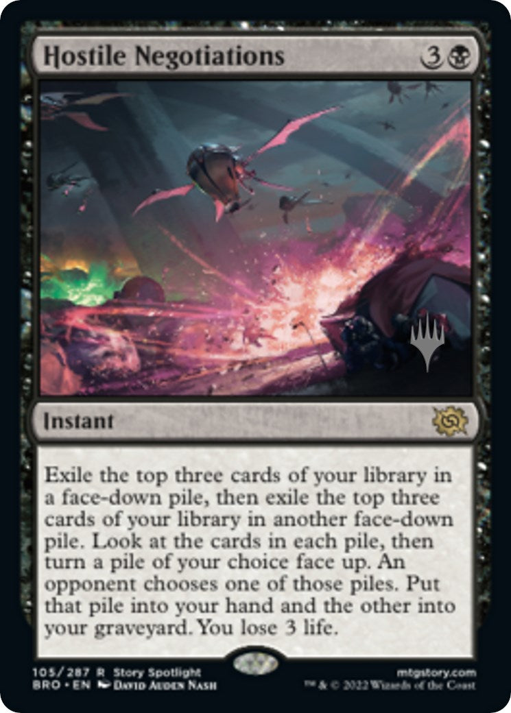 Hostile Negotiations (Promo Pack) [The Brothers' War Promos] | Jomio and Rueliete's Cards and Comics