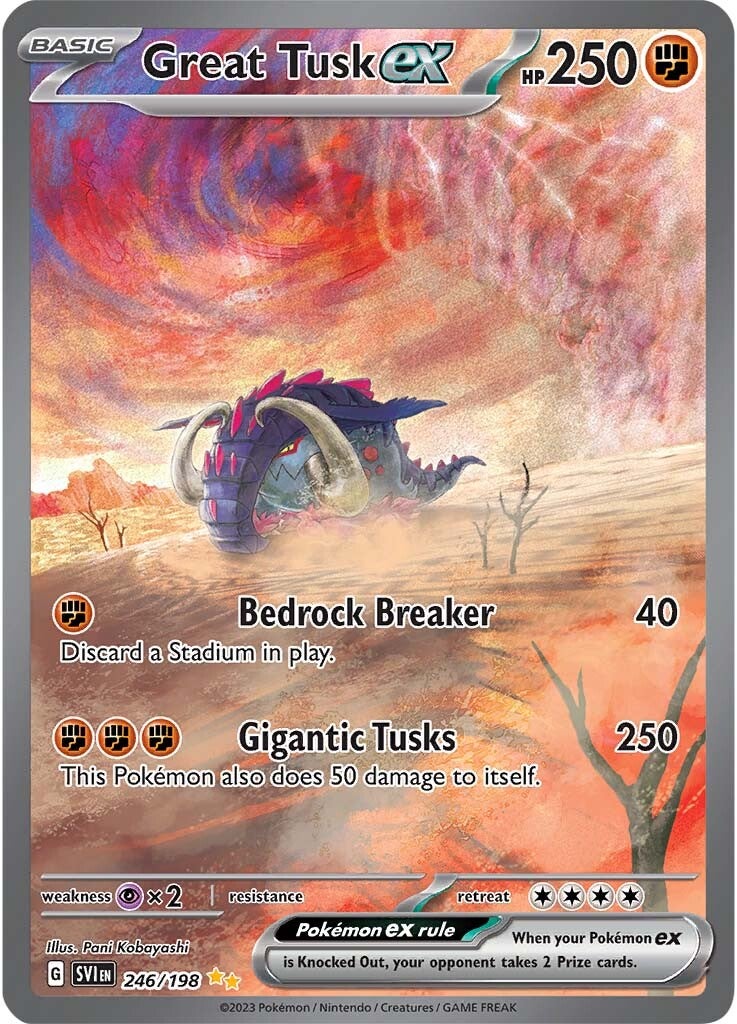 Great Tusk ex (246/198) [Scarlet & Violet: Base Set] | Jomio and Rueliete's Cards and Comics