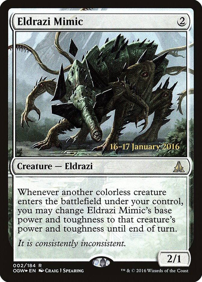 Eldrazi Mimic [Oath of the Gatewatch Prerelease Promos] | Jomio and Rueliete's Cards and Comics