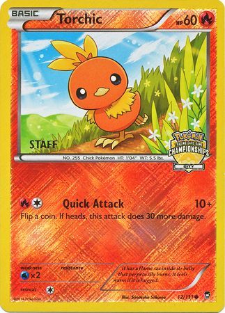 Torchic (12/111) (City Championship Promo Staff) [XY: Furious Fists] | Jomio and Rueliete's Cards and Comics