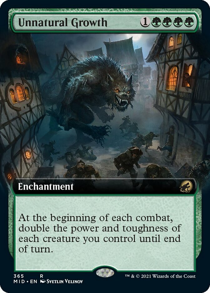 Unnatural Growth (Extended Art) [Innistrad: Midnight Hunt] | Jomio and Rueliete's Cards and Comics