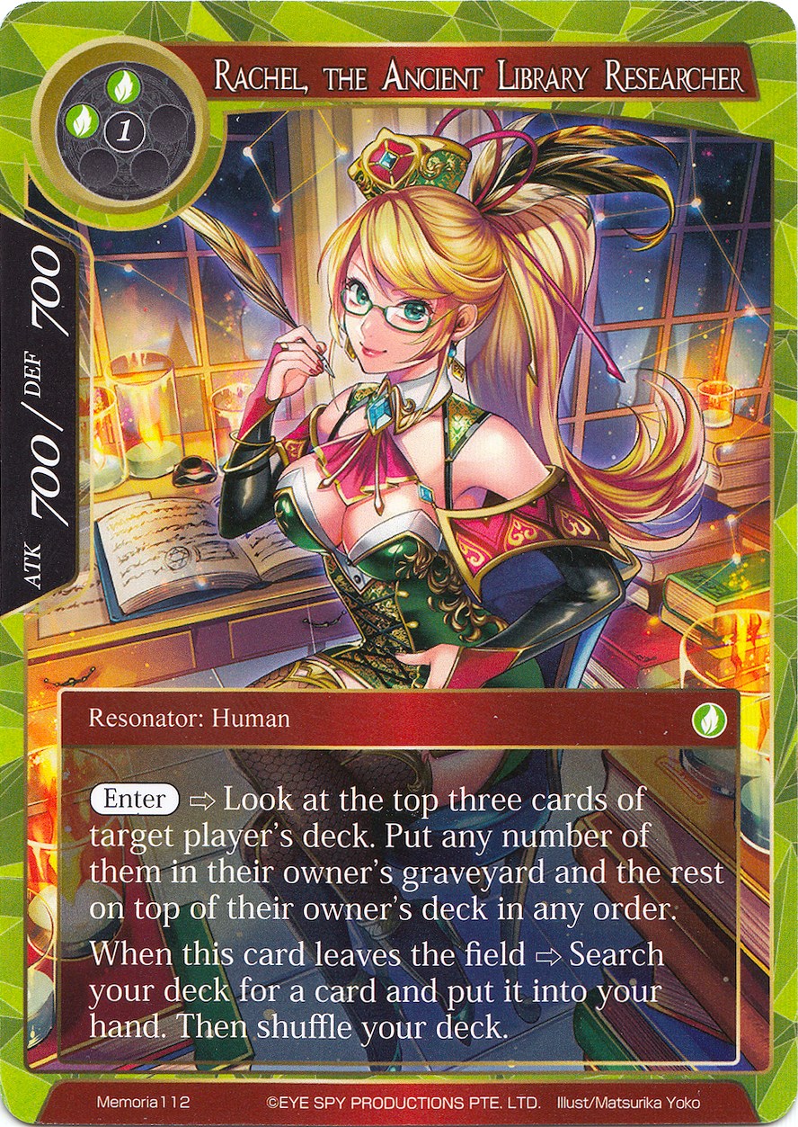 Rachel, the Ancient Library Researcher (Alternate Art) (Memoria112) [Alice Origin Memoria Cards] | Jomio and Rueliete's Cards and Comics