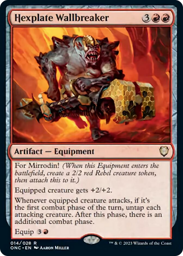 Hexplate Wallbreaker [Phyrexia: All Will Be One Commander] | Jomio and Rueliete's Cards and Comics