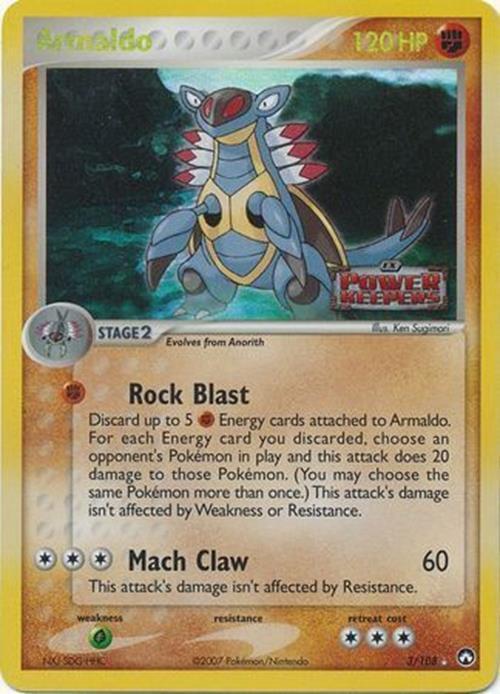 Armaldo (3/108) (Stamped) [EX: Power Keepers] | Jomio and Rueliete's Cards and Comics
