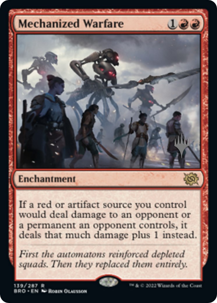 Mechanized Warfare (Promo Pack) [The Brothers' War Promos] | Jomio and Rueliete's Cards and Comics