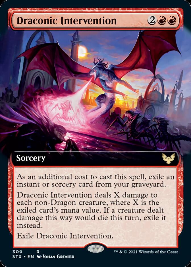 Draconic Intervention (Extended Art) [Strixhaven: School of Mages] | Jomio and Rueliete's Cards and Comics