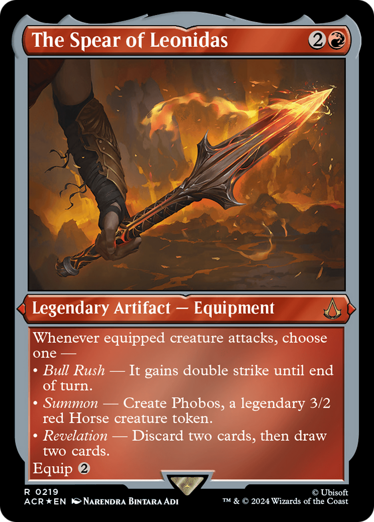 The Spear of Leonidas (Foil Etched) [Assassin's Creed] | Jomio and Rueliete's Cards and Comics