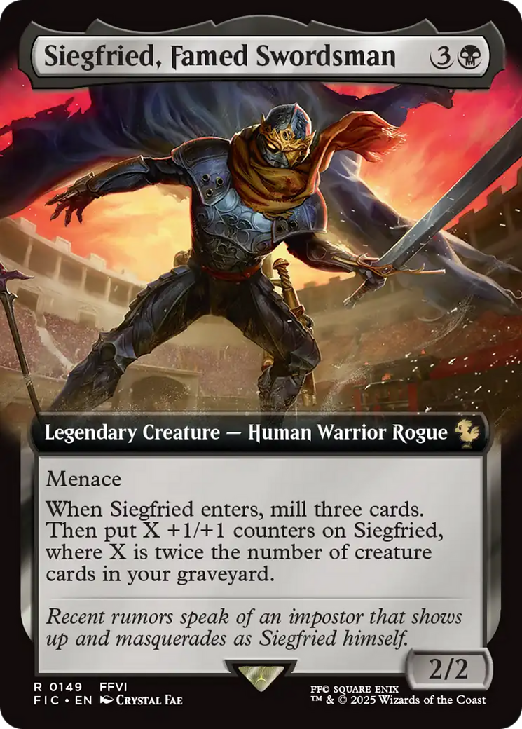 Siegfried, Famed Swordsman (Extended Art) [FINAL FANTASY Commander] | Jomio and Rueliete's Cards and Comics