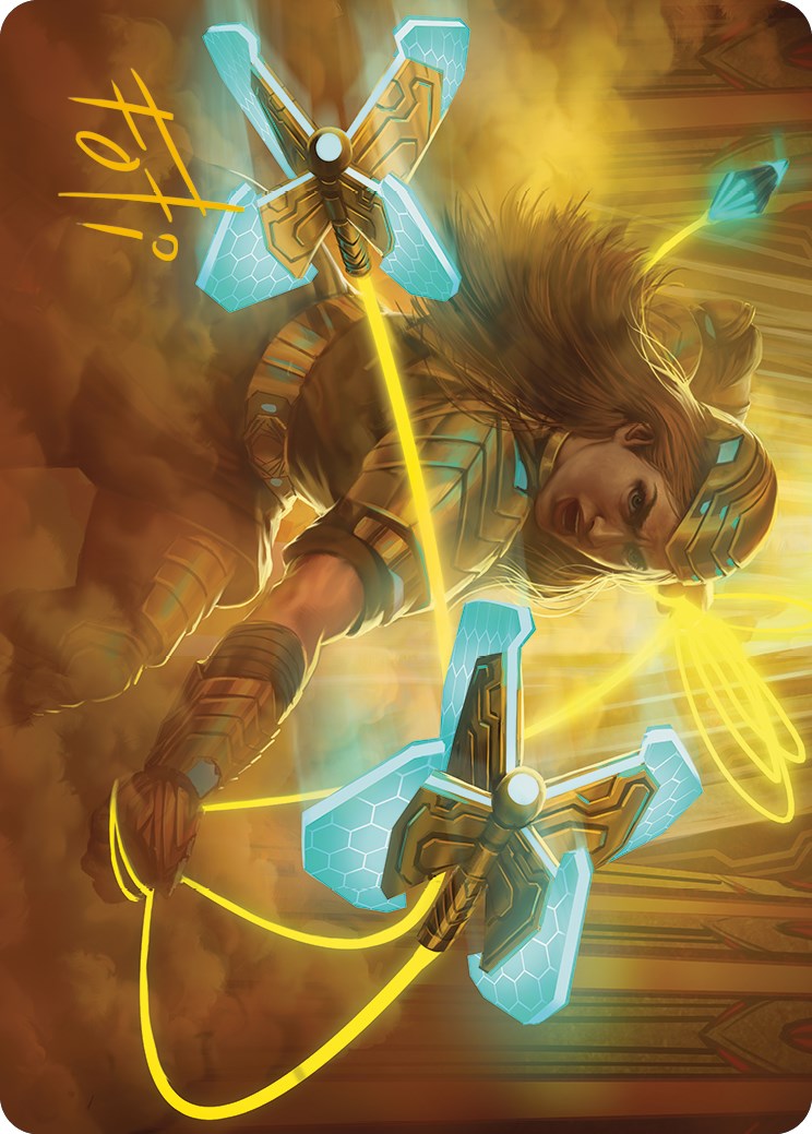 Bladehold War-Whip Art Card (Gold-Stamped Signature) [Phyrexia: All Will Be One Art Series] | Jomio and Rueliete's Cards and Comics