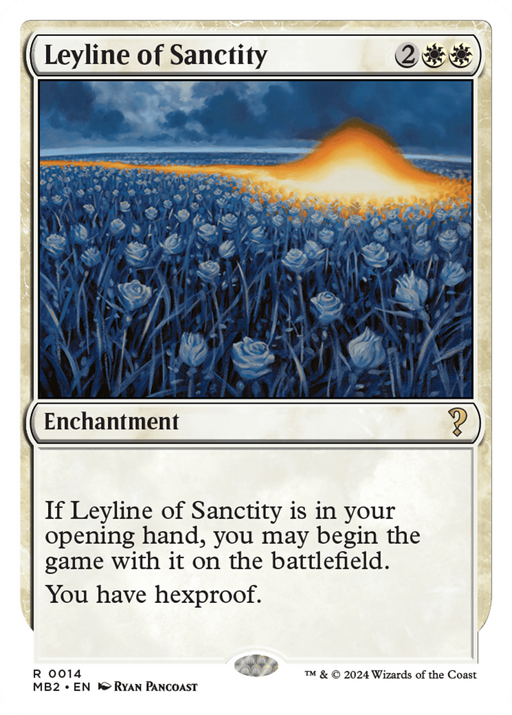 Leyline of Sanctity (White Border) [Mystery Booster 2] | Jomio and Rueliete's Cards and Comics