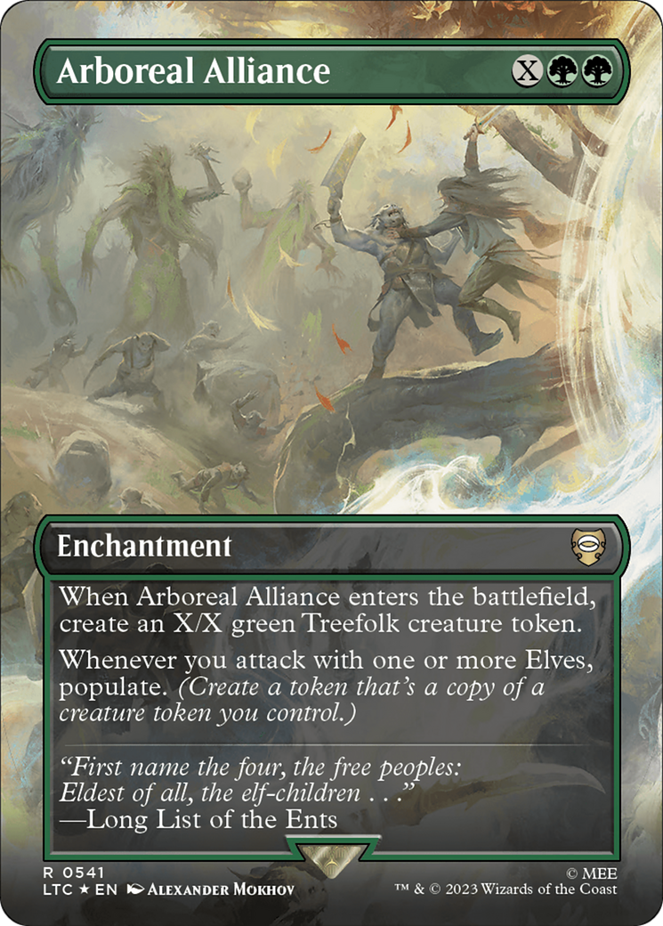 Arboreal Alliance (Borderless) (Surge Foil) [The Lord of the Rings: Tales of Middle-Earth Commander] | Jomio and Rueliete's Cards and Comics