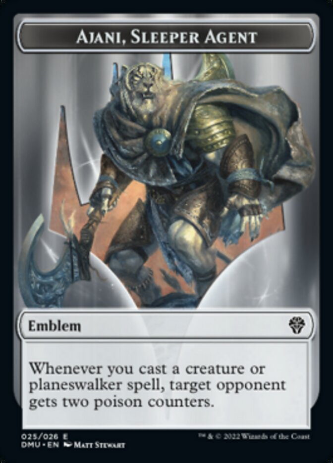 Soldier // Ajani, Sleeper Agent Emblem Double-Sided Token [Dominaria United Tokens] | Jomio and Rueliete's Cards and Comics