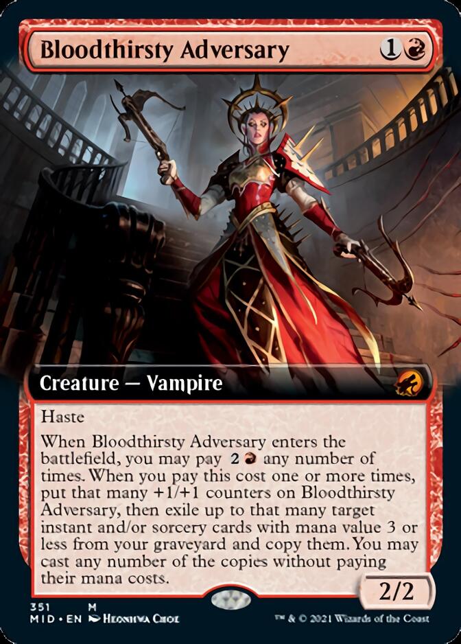 Bloodthirsty Adversary (Extended Art) [Innistrad: Midnight Hunt] | Jomio and Rueliete's Cards and Comics