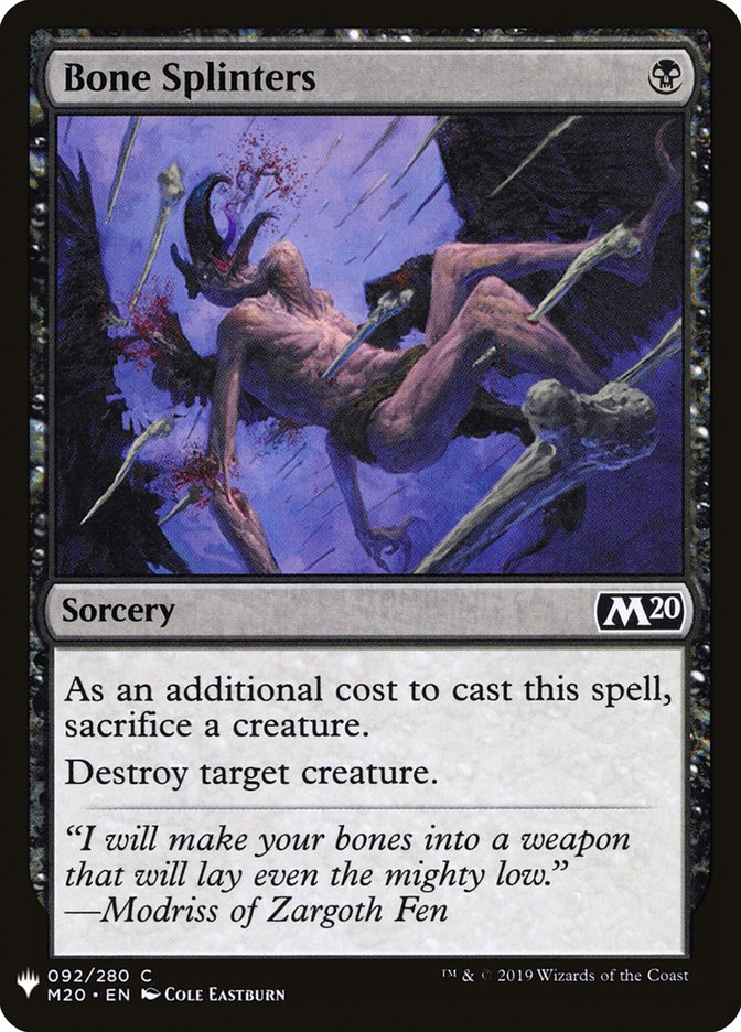 Bone Splinters [Mystery Booster] | Jomio and Rueliete's Cards and Comics