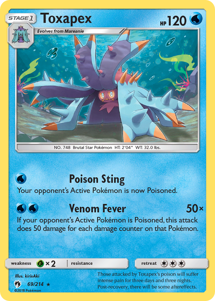 Toxapex (69/214) [Sun & Moon: Lost Thunder] | Jomio and Rueliete's Cards and Comics