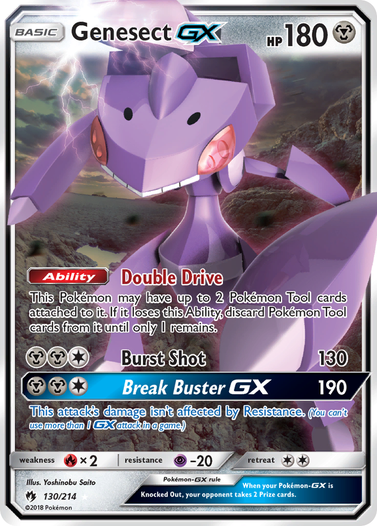 Genesect GX (130/214) [Sun & Moon: Lost Thunder] | Jomio and Rueliete's Cards and Comics