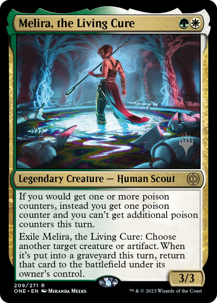 Melira, the Living Cure (Promo Pack) [Phyrexia: All Will Be One Promos] | Jomio and Rueliete's Cards and Comics