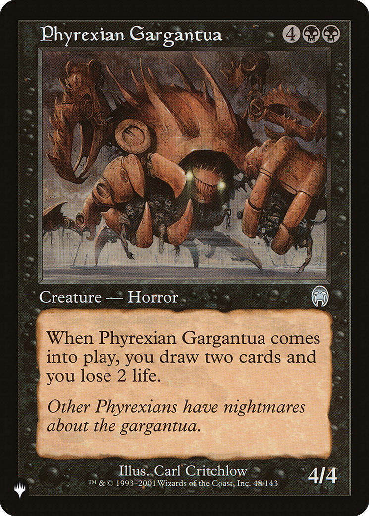 Phyrexian Gargantua [The List] | Jomio and Rueliete's Cards and Comics