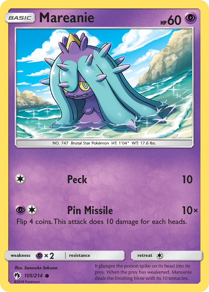 Mareanie (105/214) [Sun & Moon: Lost Thunder] | Jomio and Rueliete's Cards and Comics