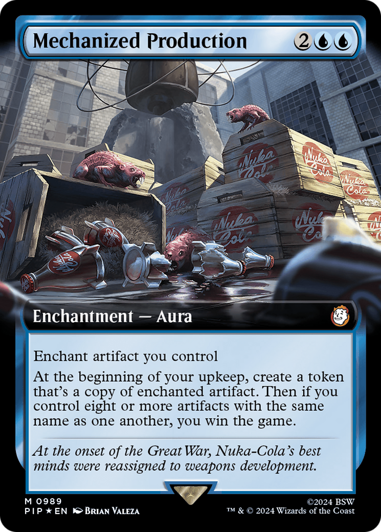 Mechanized Production (Extended Art) (Surge Foil) [Fallout] | Jomio and Rueliete's Cards and Comics