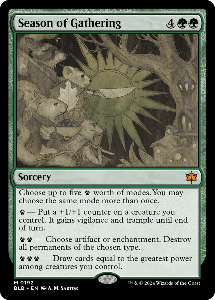 Season of Gathering [Bloomburrow] | Jomio and Rueliete's Cards and Comics